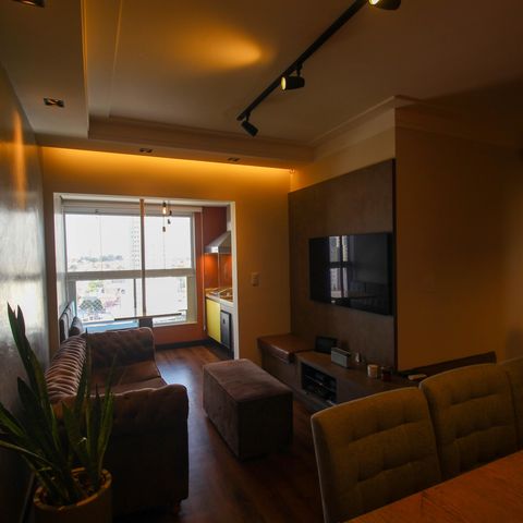 Apartamento para alugar com 72m², 1 quarto e 2 vagasSala
