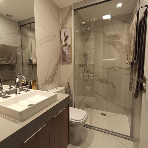 Apartamento à venda com 28m², 1 quarto e sem vaga Apartamento à venda com 28m², 1 quarto e sem vagaBanheiro Social