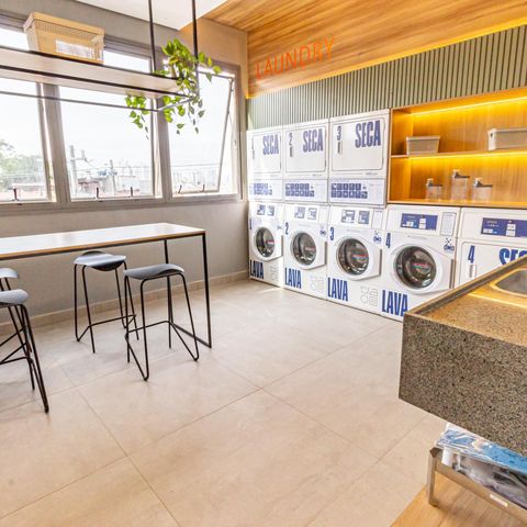 Apartamento à venda com 28m², 1 quarto e sem vaga Apartamento à venda com 28m², 1 quarto e sem vagaÁrea comum - Lavanderia