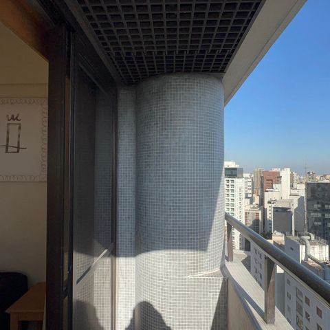 Studio para alugar com 32m², 1 quarto e sem vagaVaranda