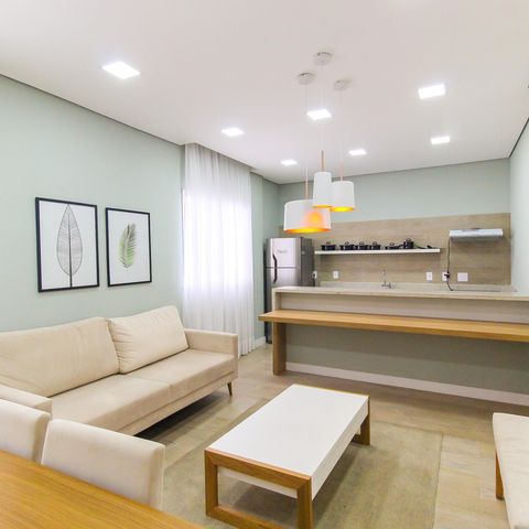 Apartamento à venda com 45m², 2 quartos e sem vagaÁrea comum - Salão de festas