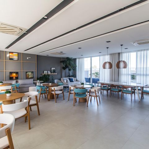 Apartamento à venda com 52m², 1 quarto e 1 vaga Apartamento à venda com 52m², 1 quarto e 1 vagaÁrea comum - Salão de festas