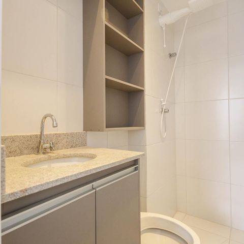 Apartamento à venda com 26m², 1 quarto e sem vaga Apartamento à venda com 26m², 1 quarto e sem vagaBanheiro Social