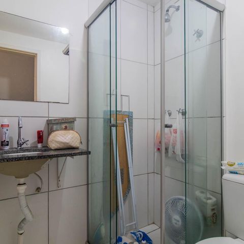 Apartamento à venda com 47m², 2 quartos e 1 vagaBanheiro do Quarto 1