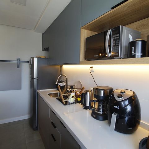 Apartamento à venda com 57m², 1 quarto e 1 vagaCozinha e Área de Serviço
