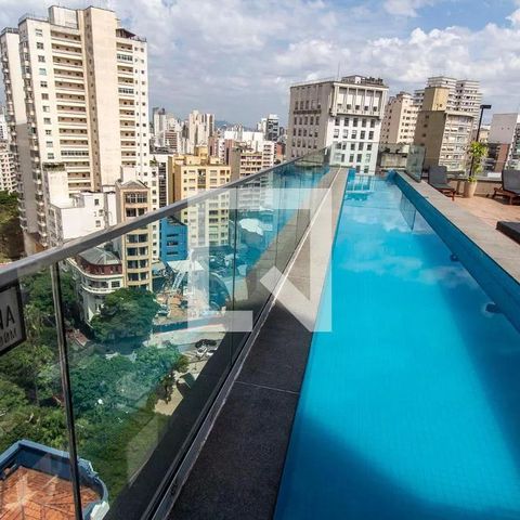 Studio para alugar com 44m², 1 quarto e sem vaga Studio para alugar com 44m², 1 quarto e sem vagaÁrea comum - Piscina