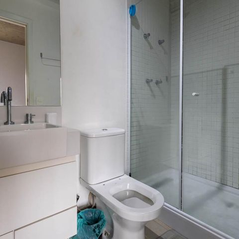 Studio para alugar com 44m², 1 quarto e sem vaga Studio para alugar com 44m², 1 quarto e sem vagaBanheiro