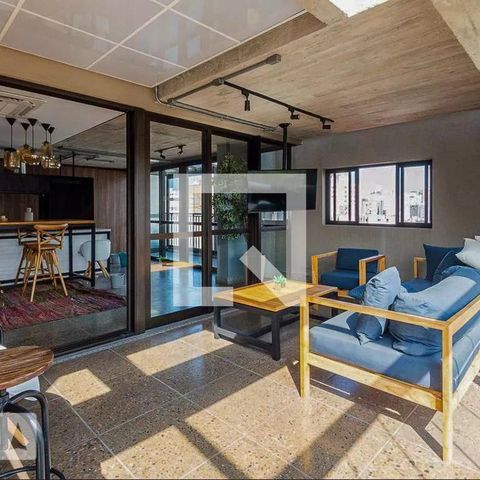 Studio para alugar com 44m², 1 quarto e sem vaga Studio para alugar com 44m², 1 quarto e sem vagaÁrea comum - Salão de festas