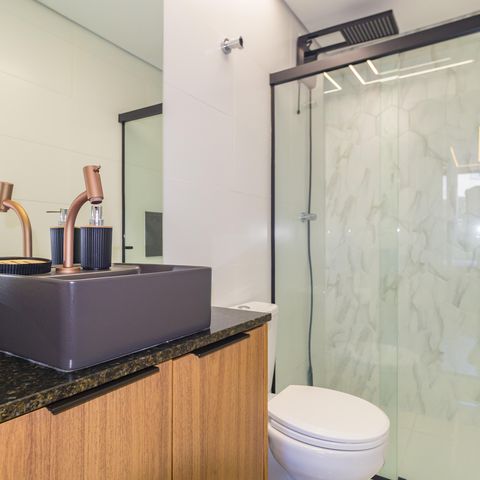 Studio à venda com 27m², 1 quarto e sem vaga Studio à venda com 27m², 1 quarto e sem vagaDetalhe - Banheiro