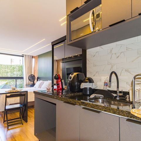 Studio à venda com 27m², 1 quarto e sem vaga Studio à venda com 27m², 1 quarto e sem vagaCozinha