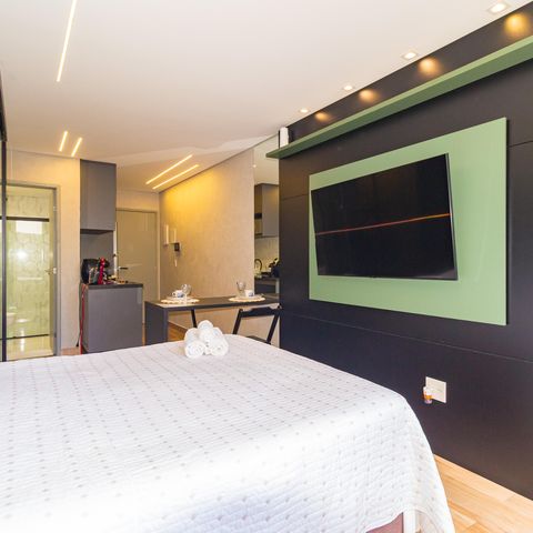 Studio à venda com 27m², 1 quarto e sem vaga Studio à venda com 27m², 1 quarto e sem vagaQuarto