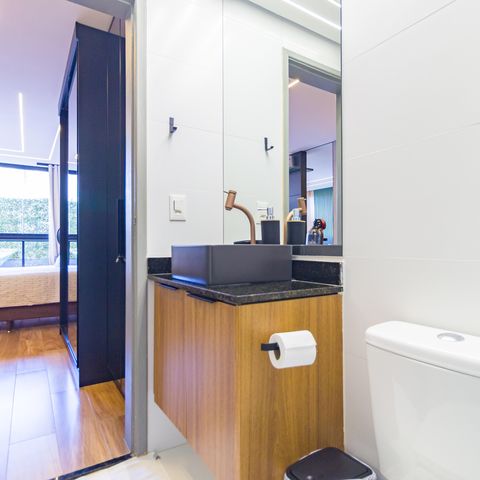 Studio à venda com 27m², 1 quarto e sem vaga Studio à venda com 27m², 1 quarto e sem vagaDetalhe - Banheiro