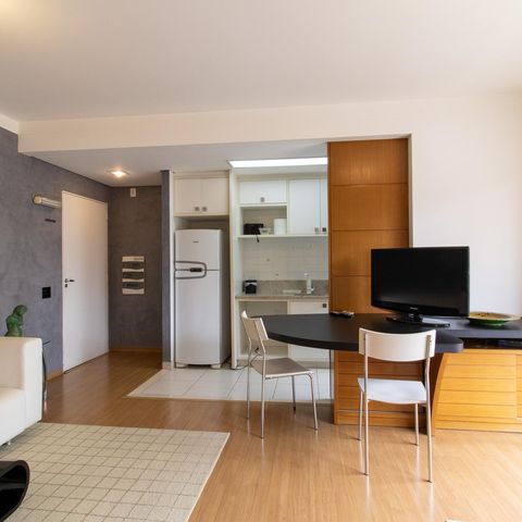 Apartamento para alugar com 50m², 1 quarto e 2 vagas Apartamento para alugar com 50m², 1 quarto e 2 vagasSala