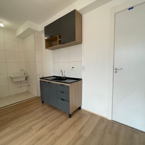 Apartamento à venda com 37m², 2 quartos e sem vaga Apartamento à venda com 37m², 2 quartos e sem vagaCozinha e Área de Serviço