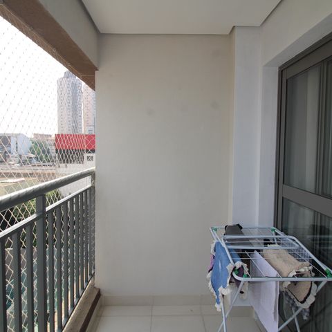 Studio à venda com 28m², 1 quarto e sem vagaVaranda