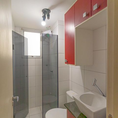 Apartamento à venda com 46m², 2 quartos e 1 vaga Apartamento à venda com 46m², 2 quartos e 1 vagaBanheiro