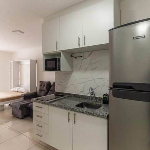 Studio à venda com 33m², 1 quarto e sem vagaCozinha