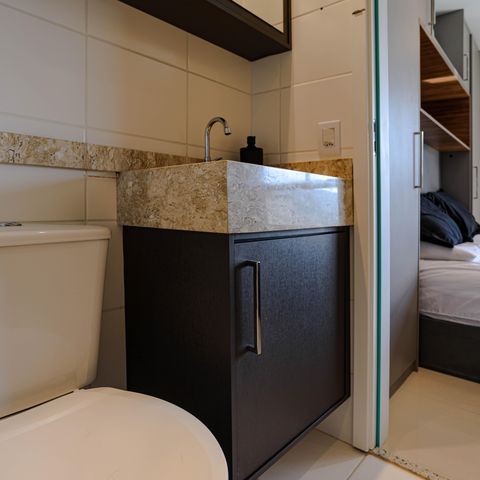 Apartamento para alugar com 27m², 1 quarto e 1 vaga Apartamento para alugar com 27m², 1 quarto e 1 vagaBanheiro