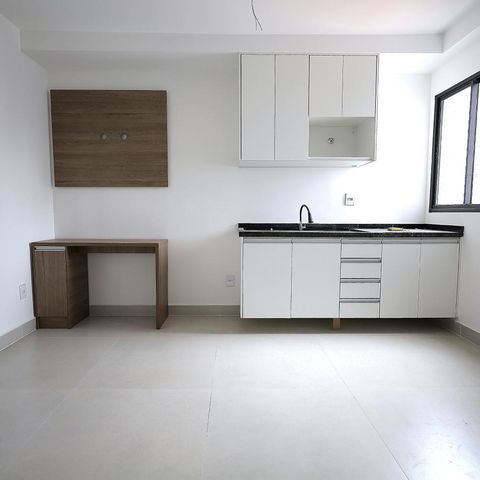 Apartamento à venda com 23m², 1 quarto e sem vaga Apartamento à venda com 23m², 1 quarto e sem vagaSala, Cozinha, Quarto