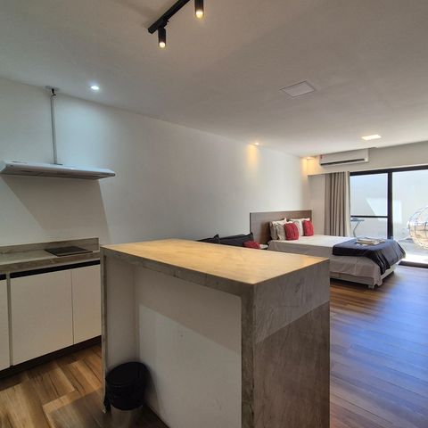 Studio à venda com 45m², 1 quarto e 1 vaga