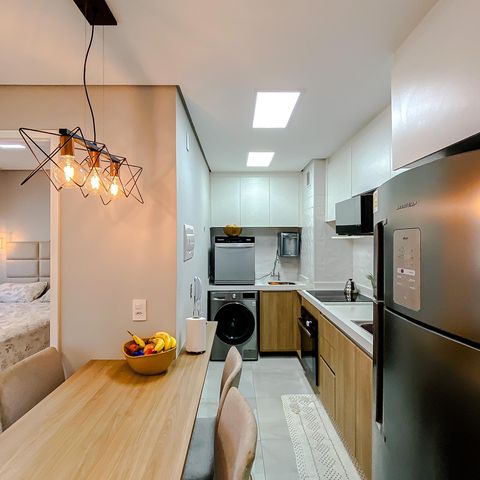 Apartamento à venda com 38m², 2 quartos e 1 vagaCozinha e Área de Serviço