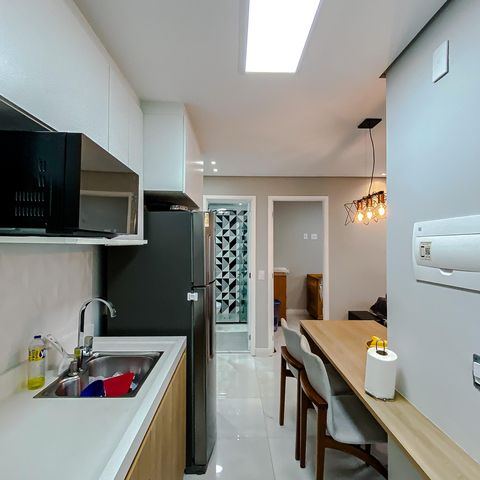 Apartamento à venda com 38m², 2 quartos e 1 vagaCozinha e Área de Serviço