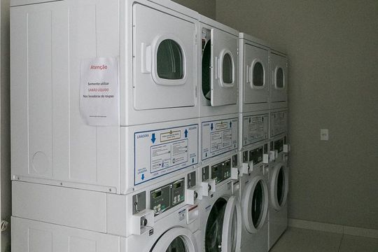 Lavanderia do prédio de apartamento à venda com 1 quarto, 49m² em Campo Belo, São Paulo
