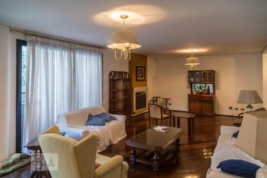 Sala de apartamento para alugar com 4 quartos, 210m² em Indianópolis, São Paulo