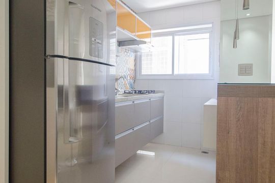 Cozinha de kitnet/studio à venda com 1 quarto, 32m² em Bela Vista, São Paulo