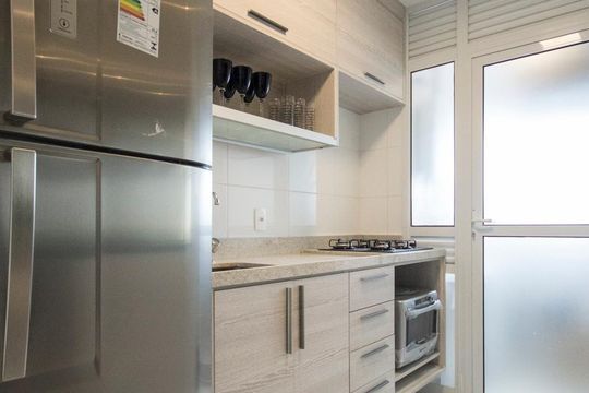 Cozinha de apartamento para alugar com 1 quarto, 57m² em Vila Nova Conceição, São Paulo