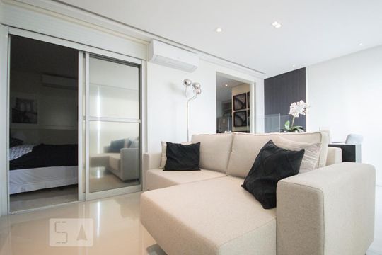 Sala de apartamento para alugar com 1 quarto, 57m² em Vila Nova Conceição, São Paulo