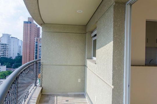 Varanda de apartamento à venda com 1 quarto, 57m² em Vila Nova Conceição, São Paulo