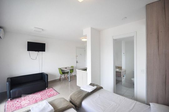 quarto de kitnet/studio à venda com 1 quarto, 32m² em Brooklin Paulista, São Paulo