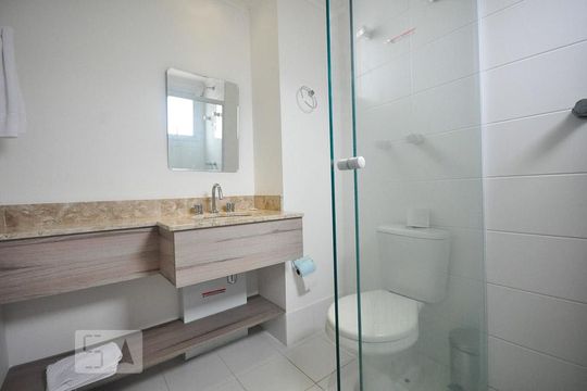 banheiro de kitnet/studio à venda com 1 quarto, 32m² em Brooklin Paulista, São Paulo