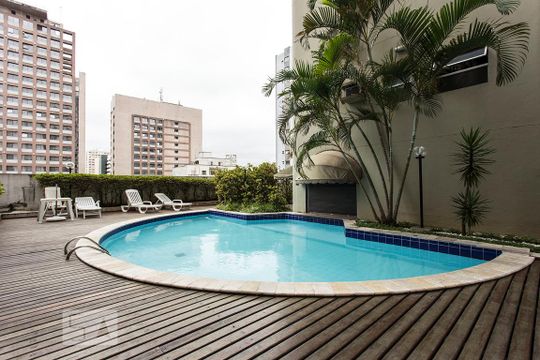 Piscina de apartamento à venda com 1 quarto, 40m² em Bela Vista, São Paulo