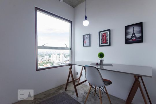 Office no corredor de apartamento para alugar com 2 quartos, 70m² em Carandiru, São Paulo