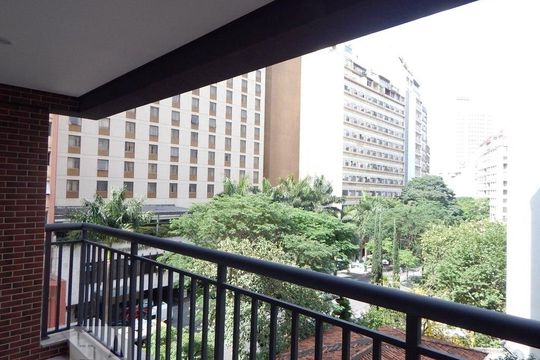 Vista do terraço da unidade de apartamento para alugar com 1 quarto, 41m² em Centro, São Paulo