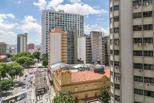 Vista de kitnet/studio para alugar com 1 quarto, 20m² em Centro, São Paulo