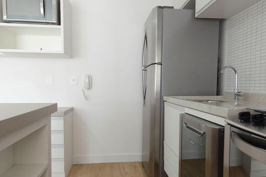 Cozinha de apartamento à venda com 1 quarto, 36m² em Perdizes, São Paulo
