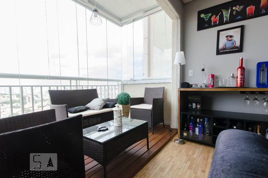 2ª Sala - Varanda Integrada de apartamento à venda com 1 quarto, 62m² em Santana, São Paulo