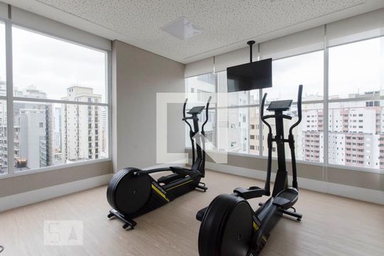 Área Comum - Academia de apartamento para alugar com 1 quarto, 35m² em Consolação, São Paulo