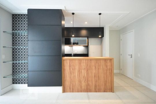 cozinha de kitnet/studio para alugar com 1 quarto, 47m² em Vila Andrade, São Paulo