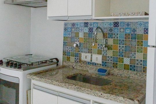 Cozinha de apartamento à venda com 1 quarto, 28m² em Cerqueira César, São Paulo