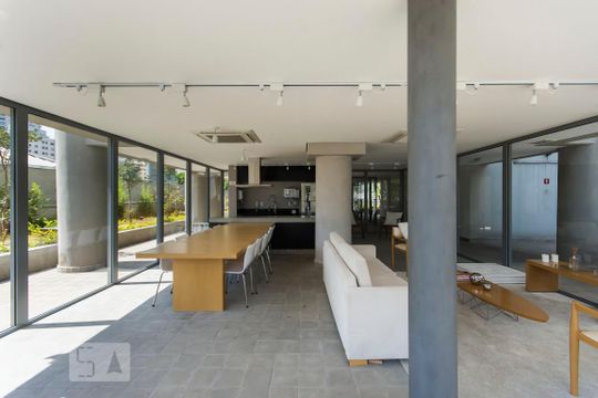 Salão de festas de kitnet/studio para alugar com 1 quarto, 35m² em Vila Olímpia, São Paulo
