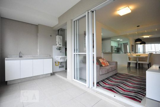 varanda de apartamento para alugar com 1 quarto, 50m² em Vila Andrade, São Paulo