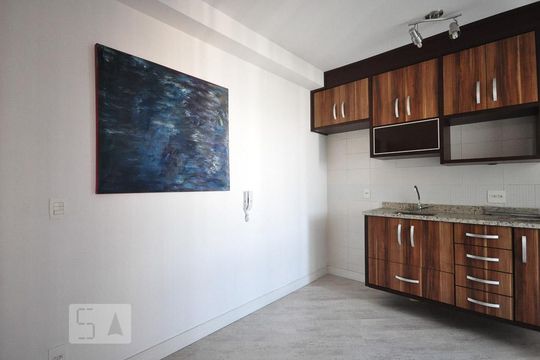 cozinha de apartamento para alugar com 2 quartos, 48m² em Vila Andrade, São Paulo