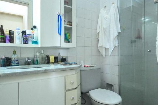 banheiro de apartamento para alugar com 2 quartos, 60m² em Brooklin Paulista, São Paulo