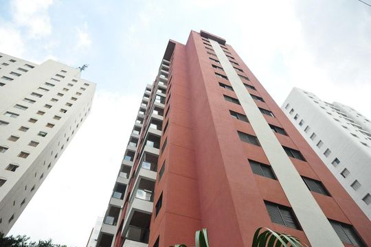 fachada de apartamento para alugar com 2 quartos, 60m² em Brooklin Paulista, São Paulo