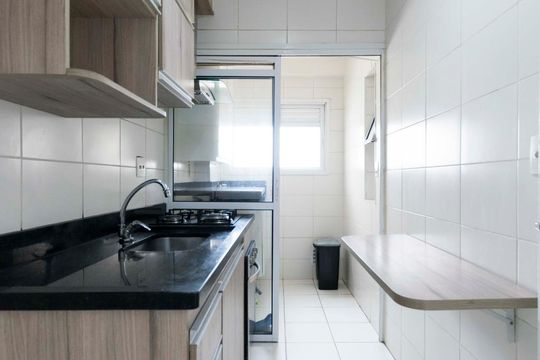 Cozinha de apartamento à venda com 3 quartos, 63m² em Ponte Grande, Guarulhos
