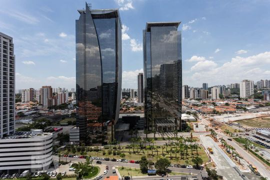 Vista da cobertura de kitnet/studio para alugar com 1 quarto, 33m² em Santo Amaro, São Paulo